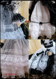 Free Gift 1/4 MSD DDD BJD Dress Suit Outfit Lolita Dress Doll Dollfie LUTS/ Black and White Mist Style / White + Black