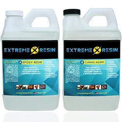 EXTREME RESIN Superior Clear Epoxy Resin Commercial Grade for General Use No VOC Self Leveling Non-Flammable 1 Gallon Kit 1:1