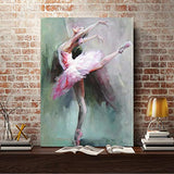 5D Diamond Painting by Numbers Kit for Adults Ballet Girl DIY Full Drill Crystal Rhinestone Embroidery Cross Stitch Pasted Art Craft Diamond Art Full Kits for Home Wall Decor 12x16 Inch