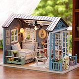 Spilay DIY Miniature Dollhouse Wooden Furniture Kit,Handmade Mini Retro Style Home Model with Dust Cover & Music Box ,1:24 Scale Creative Doll House Toys Forest Time Z07