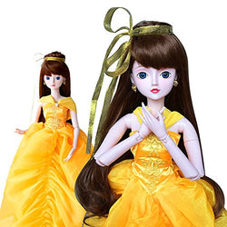 EVA BJD Belle for Beauty & Beast Cosplay 1/3 BJD Doll Full Set 60cm 24" Ball Jointed Dolls BJD Toy Figure