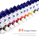 Paul Rubens Watercolor Tubes, 12ml Tubes 24 Colors Artist Grade Watercolor Paints Set, Flower Color Matching, Perfect for Hobbyist and Artist