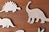 5-Pack Dinosaurs Boy's Room Decor Wall T REX Laser Unfinished Wood Cutout Crafts Shapes