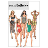 BUTTERICK PATTERNS B4526 Misses' Swimsuit and Wrap, Size EE (14-16-18-20)