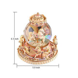 YOUDirect Rotate Music Box Carousel Crystal Ball Snow Globe with Castle in The Sky Tune and Light