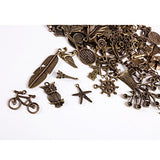 Pasutewel 96pcs Antique Bronze Vintage Charms Set DIY Handmade Accessories Necklace Pendants