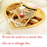 weijij Cute Heart Shape Music Box Christmas Birthday Best Gift Table Decor Valentine's Day