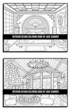 Interior Design Coloring Book: An Adult Coloring Book with Inspirational Home Designs, Fun Room Ideas, and Beautifully Decorated Houses for Relaxation