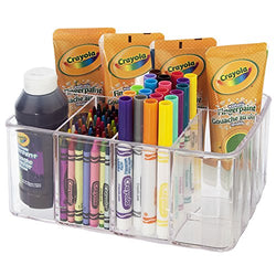 Premium Quality Clear Plastic Craft and Art Supply Organizer | 5 Compartments