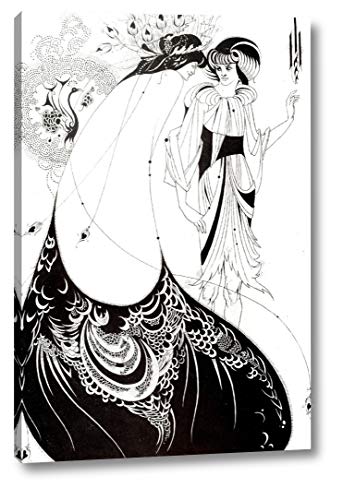 The Peacock Skirt by Aubrey Beardsley - 7" x 10" Gallery Wrap Giclee Canvas Print - Ready to Hang