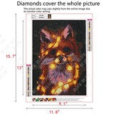 5D Diamond Painting Kits for Adults DIY Rhinestone Diamond Art Kits for Beginners Fox Full Drill Round Crystal Animal Paint by Diamond Dotz Relaxation and Home Wall Decor 12 x 16 inch