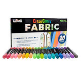 Super Markers 20 Unique Pastel Colors Dual Tip Fabric & T-Shirt Marker Set - Double-Ended Fabric Markers with Chisel Point and Fine Point Tips - 20 Permanent Ink Vibrant and Bold Colors