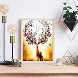 Diamond Painting Kits for Adults Kids Full Drill Crystal 5D DIY Diamond Gem Art Similane Beads Paint Craft for Children Home Wall Decor Gift Cross-Stitch Patterns（Deer ELK 16x12in）