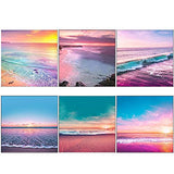 TWBB 6 Pack Diamond Painting Kits for Adults & Kids, DIY 5D Diamond Painting by Numbers for Adults Beginner,12x12 inch (Beach)