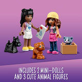 LEGO Friends Pet Adoption Café 41699 Building Kit; Birthday Gift Idea Comes with Olivia and Priyanka Mini-Dolls, 2 Dogs and 1 Cat Toy; for Kids Aged 6+ (292 Pieces)