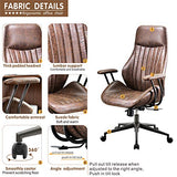 XIZZI Ergonomic Chair, Modern Computer Desk Chair,High Back Suede Leather Office Chair with Lumbar Support for Executive or Home Office (Brownness)