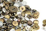 One Pack of 200g Bronze Copper Mixed Colors of Various Shaped Buttons for DIY, Sewing and Crafting