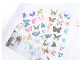 Washi Planner Sticker, Decorative Adhesive Sticker, Craft Scrapbooking Sticker Set for Diary, Album, Notebook 12 Sheets/Pack (Butterfly)