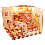 Dollhouse Miniature with Furniture,DIY 3D Wooden Doll House Kit Scenes Style Plus with Dust Cover and LED,1:24 Scale Creative Room Idea Best Gift for Children Friend Lover BM523 (Cake Shop)
