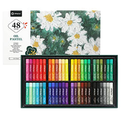 Artecho Oil Pastels Set of 48 Colors, Soft Oil Pastels for Art Painting, Drawing, Blending, Oil Crayons Pastels Art Supplies for Artists, Beginners, Students, Teachers