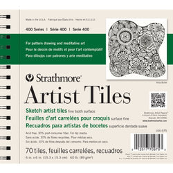 Strathmore Artist Tiles off-white sketch pad of 70 6 in. x 6 in.