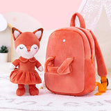 Lazada Toddler Backpack for Kids Girl Toys Fox Animal Plush Backpacks Baby Girl Gifts Age 2+ Brown