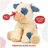 GUND Cozys Collection Cow Stuffed Animal Plush for Ages 1 and Up, Cream/Blue, 10”