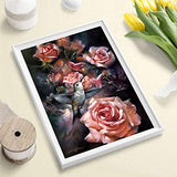 Diamond Painting Kits for Adults, Flowers Birds 5D DIY Round Full Drill Diamond Art Craft Canvas Picture Family Gift as Home Wall Decor, 12x16 inch