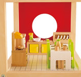 Hape Wooden Doll House Furniture Dining Room Set