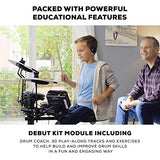 Alesis Drums Debut Kit – Kids Drum Set With 4 Quiet Mesh Electric Drum Pads, 120 Sounds, Drum Stool, Drum Sticks, Headphones and 60 Melodics Lessons