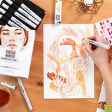 SKETCHMARKER Alcohol Markers Set, 24 Portrait Colors, Art Markers for Artists, Dual Tip Brush Tip Markers, Chisel Tip Marker, Sketch Markers, Drawing Markers for Coloring, Paint Brush Marker
