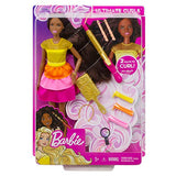 Barbie Ultimate Curls Brunette Doll and Hairstyling Playset Assortment with No-Heat Curling Iron and Curlers, Plus Hair Accessories, for Kids 3 to 7 Years Old