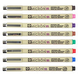 Sakura Pigma 30066 Micron Blister Card Ink Pen Set, Ass't Colors, 05 8Ct Set
