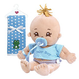 Adora My First Baby Boy Soft Plush Cuddly Play Doll with Polka Dot Fleece Blanket Bundle, 14"