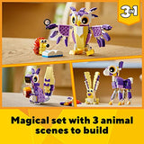 LEGO Creator 3in1 Fantasy Forest Creatures 31125 Building Kit Featuring an Owl, Rabbit and Squirrel; Animal Toys for Kids Aged 7+ Who Love Creative Fun and Animal Models (175 Pieces)