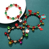 700PCS Christmas Beads Charms for Jewelry Making, Assorted Red Green Beads with Crystal Beads, Spacer Beads, Jingle Bells and Xmas Charms for Bracelet Necklace Making Kit DIY Crafts Ornaments Supply