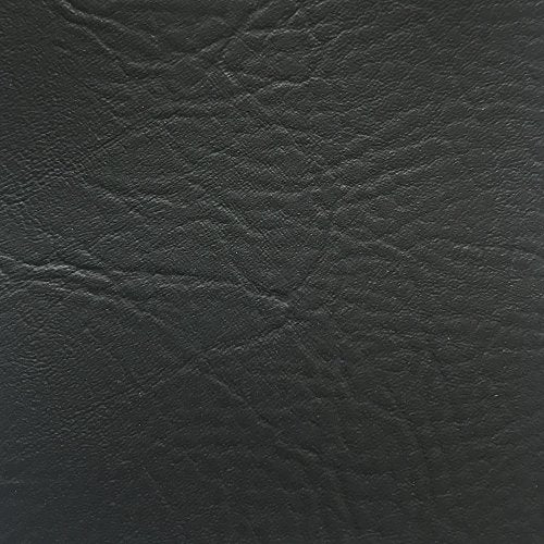 Vinyl Fabric Faux Leather Pleather Upholstery 54" Wide by The Yard (Black)