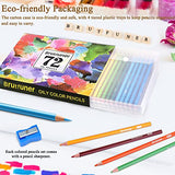 LBW Colored Pencils Oil Pencils Coloring Pencils Drawing Pencils Soft Cores Colored Pencils for Adult Coloring Books Kids Artists Beginners (72)