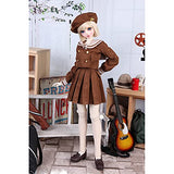 SFLCYGGL BJD SD Doll Clothes 1/3 1/4 1/6, Retro Sen Department Suit + Hats, DIY Toys Full Set Clothes,1/6