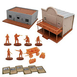 Outland Tactics War Games Miniatures Bloody West Cowboy & Terrain Set 28mm Scale