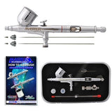 Master Airbrush G233-SET Multi-Purpose Precision Dual-Action Gravity Feed Airbrush Professional Set