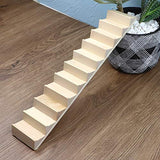 AUEAR, Dollhouse Miniature Stairs Wood Stair 1:12 Wooden Stringer Steps Model DIY Staircase Accessories Doll House Decor for Furniture Micro Landscape Decorations No-Handrail Model Role
