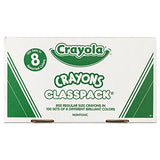 Crayola 528008 Classpack Regular Crayons, 8 Colors, 800/BX