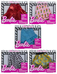 Barbie Doll Fashion Clothing Mini Skirts, 5-Pack Bundle