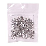 Pandahall 200PCS 8mm Antique Silver Tibetan Style Flower Bead Caps