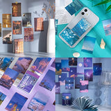300 Pieces 6 Sets Washi Stickers Nature Scenery Sky Daily Life Sunset Sticker, Vintage Aesthetic Stickers for Scrapbooking Journaling Planner Album Diary Calendar DIY Crafts Decoration (Galaxy)