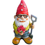 Twig & Flower The Beautiful Gift of Flowers Gnome - 9.5 Inches Tall - Hand Painted and Adorably Designed by