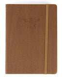 Red Co Journal with Embossed Bee, 240 Pages, 5"x 7" Lined, Brown