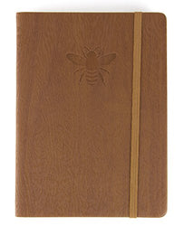 Red Co Journal with Embossed Bee, 240 Pages, 5"x 7" Lined, Brown