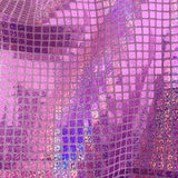 Hologram Square Faux Sequin Fuchsia 45 Inch Fabric by the Yard (F.E.®)